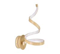 Modern 20W LED Spiral Indoor Wall Lamp Living Room Bedside Bedroom Aisle Light Simple Aluminum Acrylic Warm White Wall Sconce (Color : SilvercolourWarmwhitelight) (Woodgraincolourwarmwhitelight)