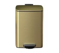 Modern 23L Gold Metal Pedal Trash Can - Large Capacity with 90° Lid Design for Bathroom Office Kitchen and Living Room - Stylish Waste Bin for Home & Office Use