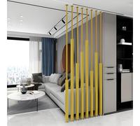 Modern 2m High Room Divider, Stylish Gold Partition for Home & Office, Floor-to-Ceiling Design, 70cm Post, Elegant Indoor