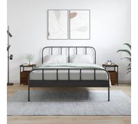 vidaXL Bedside Cabinets 2 pcs Brown Oak 34x35.5x50 cm Engineered Wood