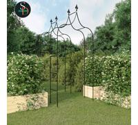 Modern 2X Garden Arches Outdoor Black Steel Rose Arch Pergola Trellis vidaXL