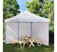 vidaXL 2x Party Tent Sidewall with Zipper PE White Garden Marquee Enclosure