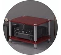 Modern 3/4 Tier Audio Stand AV Shelf Sturdy Shock Absorbing Multimedia Cabinet for Record Players DVD Players and Home Entertainment Systems