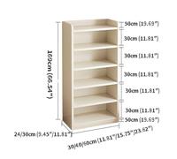 Modern 3-6 Tier White Wood Bookshelf - Adjustable Storage nizer for Home Office Living Room Library & Study - Stylish Home Decor Space-Saving Design