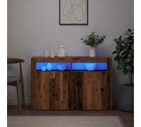 Modern 3 Door Sideboard Display Cabinet TV Unit Stand Old Wood with LED Lights
