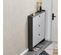 Modern 3 Drawer Shoe Cabinet - Narrow Wooden Storage Unit with Flip Drawers Hidden Shoe Rack Stylish Shoe for Entryway Hallway and Home Décor.