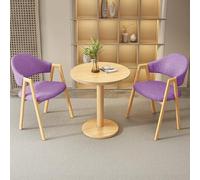 Modern 3-Piece Round Dining Table Set for 2 - Stylish Kitchen Furniture with Comfortable Padded Chairs Perfect for Small Spaces Office Lounges and Contemporary Dining Rooms.
