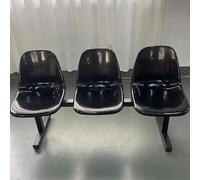Modern 3-Seat Waiting Room Bench - Plastic Reception Chair for Office Airport Hospital Bank Salon - Comfortable Easy to Clean Design