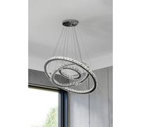 Modern 3-Tier Adjustable Crystal LED Pendant Light Living and Home Multi One Size
