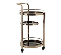 Modern 3-Tier Utility Cart with Open Storage Shelves Tea & Wine Serving Trolley Rolling Cart for Kitchen Hotel & Restaurant Use Space-Saving Design.