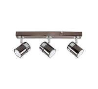 Modern 3 Way Polished Chrome and Black Chrome Finish Straight Bar Ceiling Spotlight