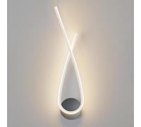 Modern 3000K Warm White LED Wall Sconce - Minimalist Linear Wall Light for Living Room, Bedroom, Office, Balcony - 80CM Geometry Design Bedside Lamp