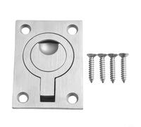 Modern 304 Stainless Steel Flush Pull Handle, Recessed Cabinet Grip for Drawer Cupboard Sliding Door, Embedded Concealed For Ring Finger Pull Trap Door(Large)