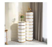 Modern 306° Rotating Metal Lazy Susan Corner Cabinet Shoe Rack Round Vertical Storage Tower for Entryway Simple & Stylish Design (Size: 43CM-d Color: S)