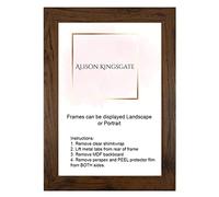 Modern 30x20 inch Picture Frames - In Multiple Colours & Sizes - 30x20 Frames With Perspex Front & Wall Hanging Hooks - Use As Poster Frames/Photo Frame (30" x 20" (76.2 x 50.8cm), Walnut)
