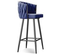 Modern 360° Swivel Barstools with Steel Legs and Footrest, Upholstered Kitchen Chairs for Bar Height Comfort