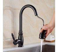 Modern 360° Swivel Kitchen Faucet - Gold/Chrome/Nickel Finish, Stylish Black Sink Mixer Tap for Easy Cleaning, Elegant Design, Perfect for Contemporary Kitchens