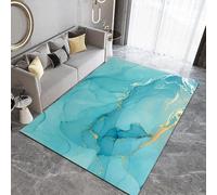 Modern 3D Abstract Marble Texture Area Rug for Living Room Bedroom Dining Room Office & Entryway - Soft Lightweight Non-Slip Short Pile Design for Adults