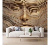 Modern 3D Abstract Mural Wallpaper, Human Face Lines Non-Woven Photo Wallpaper Art Print Decoration - Large Wall Mural 250 x 175 cm Wall Paper for Bedroom Living Room TV Backdrop Office