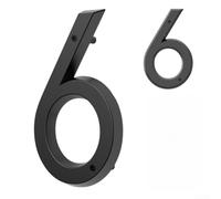 Modern 3D House Sign 16cm Black Zinc Alloy Outdoor(6#)
