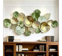 Modern 3D Layered Leaf Decor, Irregular Lotus Leaves Wall Decoration, Handmade Metal Wall Art, Suitable for Living Room Kitchen Office Yoga Room