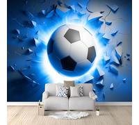 Modern 3D Rendering Wall Murals 500 x 280 cm Photo Wallpaper, Non-Woven Premium Mural Cartoon Sports Soccer Ball for Living Room Bedroom Kitchen Office Kids Decoration Wall Hanging