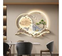 Modern 3D Wall Art with Integrated Lighting, Creative Landscape Mural for Home Decoration, Large Hanging Sculpture Painting with Plug-in Power Supply