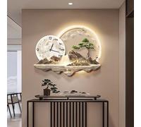 Modern 3D Wall Art with Integrated Lighting, Creative Landscape Mural for Home Decoration, Large Hanging Sculpture Painting with Plug-in Power Supply