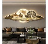 Modern 3D Wall Art With Led Light Hardwire Connection Power Supply Acrylic Crystal Ceramic Wall Decor For Living Room Bedroom Office A 39 4 X13 8