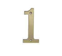 Modern 3inch 7cm Metal Houses Sign Numbers for Outside with Screws Solid Zinc Alloy, Gold/Bronze 3D Mailbox Plaque Address Plate Digits 0-9, for Yard Home Room Street Apartment Door Screw(Brown,1)