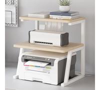 Modern 3Tier Media StandOn Storage AudioVideo Tower Rack Beige FloorStanding Home Theater Unit Stereo Cabinet 52.6" x 36" x 63" for Living Room Entertainment Center Furniture