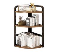 Modern 3Tier Wooden Corner BookshelfSpaceSaving Office Storage Rack for Books CDs & MagazinesSleek Black Finish 25x25x65cmStylish Home Decor