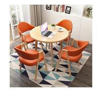 Modern 4-Piece Round Dining Set - Space-Saving Kitchen Table & Chairs for Small Apartments Dining Rooms & Meeting Spaces - Stylish & Functional Furniture