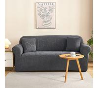 Modern 4-Seater Stretch Sofa Cover with Abstract Leaves - Washable Cat Scratch-Resistant Universal Corner Slipcover with Chaise - Elastic Fabric