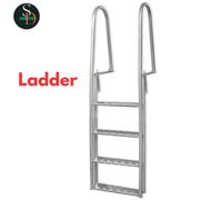 Modern 4-Step Dock Swimming Pool Ladder Aluminium Non Slip Heavy Duty vidaXL