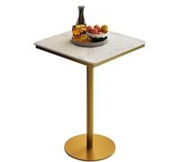 Modern 43.3" Pub & Bar Table - Stylish Cocktail Table for Indoor/Outdoor Use Easy Assembly Perfect for Home & Commercial Spaces White Finish - 21.6"x21.6"