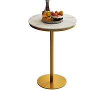 Modern 43.3" Pub Table - Stylish Cocktail Table for Indoor & Outdoor Use Easy Assembly Perfect for Home & Commercial Spaces Compact Design (White) - 21.6"x21.6"