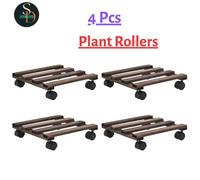 vidaXL Plant Rollers 4 pcs Cedar Wood 25x25 cm UK HOT