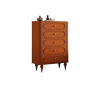 Modern 5-Drawer Chest of Drawers for Bedroom - 48" Tall Mid-Century Dresser with Metal Handles & Solid Wood Legs - Stylish Wood Storage nizer for Bedroom Storage