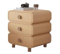 Modern 5 Drawer Dresser with Ample Storage Wooden Bedside Table for Living Room Study Dormitory Bedroom or Apartment Chic Beige Color