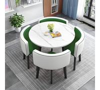 Modern 5 Piece Dining Set with 80cm Wooden Table & 4 PU Upholstered Chairs Compact Design for Small Spaces Perfect for Family Dining or Small Conference Rooms