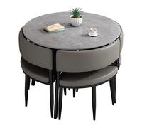 Modern 5-Piece Dining Table Set for 4 - Round 31.5" Cactus Design Kitchen Table with 4 Stylish Chairs t for Small Spaces Contemporary Dining Room Furniture