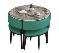 Modern 5-Piece Dining Table Set for 4 Space-Saving Square/Round Design with Plush Upholstery Perfect for Stylish Dining Rooms Gatherings and Entertaining