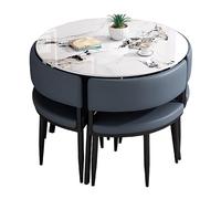 Modern 5-Piece Dining Table Set for Small Spaces Square/Round Table with 4 Chairs Stylish Dining Room Furniture Perfect for Compact Areas and Family Meals