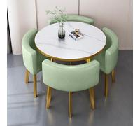 Modern 5-Piece Round Dining Table Set with Chairs - Space-Saving Furniture for Small Apartments Kitchens & Dining Rooms - Stylish Reception Table (31" Diameter)