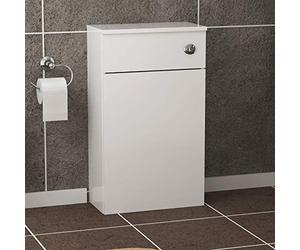 Modern 500 x 260mm Gloss White BTW Back to Wall WC Unit Bathroom Furniture