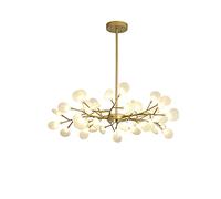 Modern 54-Lights Firefly Metal Sputnik Chandelier Unique Chrome Finish During Light Opaline Acrylic Shade Ceiling Light for Kitchen Sink Bar-Golden 45 Head