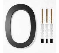 Modern 5inch 125mm Floating Black Letter A-C Digits 0-9, House Numbers for Outside Acrylic, Mailbox Number Plaque Address Plate Houses Sign, for Yard Home Street Apartment Exterior Screw(0)