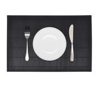 Modern 6 Bamboo Surface Rectangle Placemats Table Mats Coasters Non-Slip vidaXL