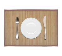 Modern 6 Bamboo Surface Rectangle Placemats Table Mats Coasters Non-Slip vidaXL